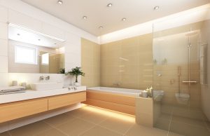 Salle de bain contemporaine sur-mesure aux couleurs claires