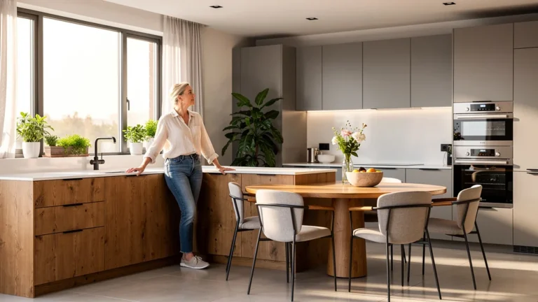 Comparaison photo réaliste d’une cuisine en L et d’une cuisine linéaire avec avis d’utilisateur