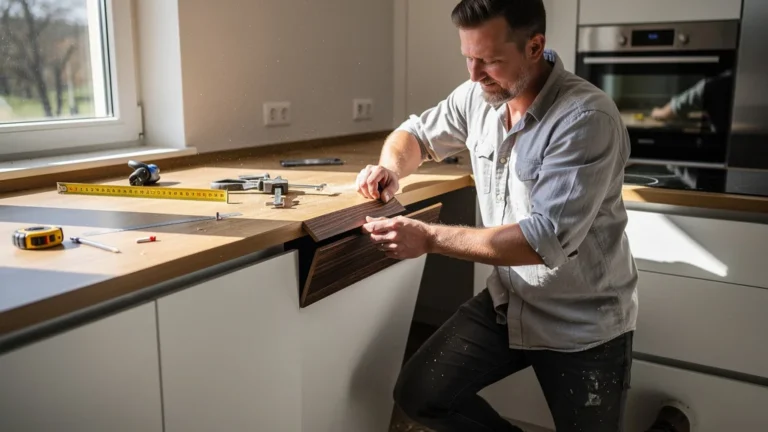 Test d’un fileur d’angle pour gagner 15 cm dans une cuisine en L à angle non droit
