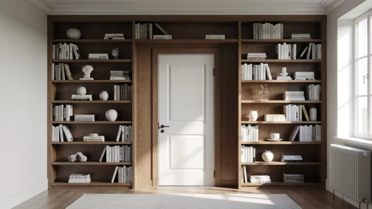 J'ai monté une bibliothèque sur mesure autour d'une porte, l'aplomb difficile