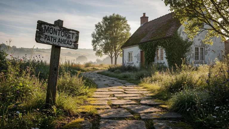 Paysage rural hyper-réaliste symbolisant les pièges à éviter avant d'investir à Montoret